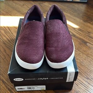 Dr. Scholl's Burgundy Slip-On Sneakers Brand New With Box